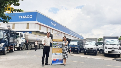 Chailease Việt Nam hỗ trợ hình ảnh tại showroom Thaco An Sương