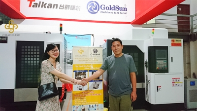 Chailease Việt Nam hỗ trợ hình ảnh tại showroom Goldsun